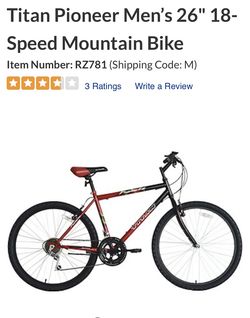 Titan pioneer mountain discount bike