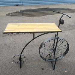 Wine Rack Bicycle Table