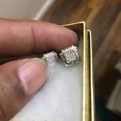 Diamond Earrings 10kt Real Gold