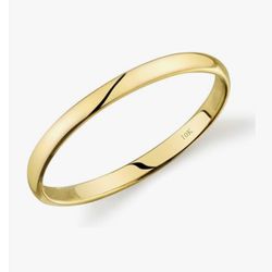 Yellow Gold Light Comfort Fit 2mm Wedding Band Size 8