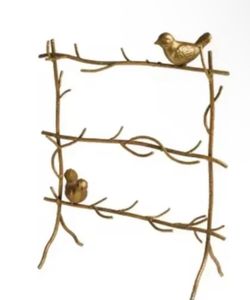 Gold metal accessories holder