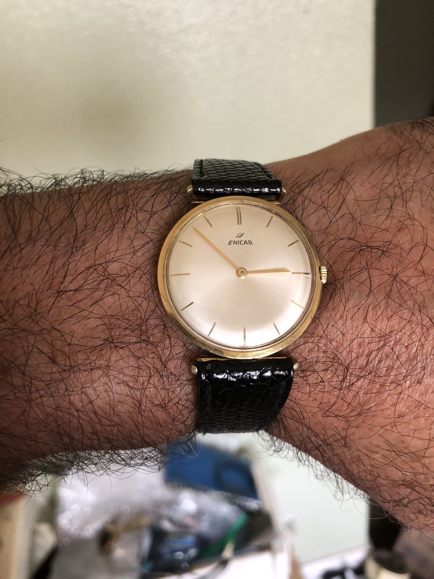 Vintage Enicar Hand Wind 25 Juvels Works Perfect Keeping Perfect Time