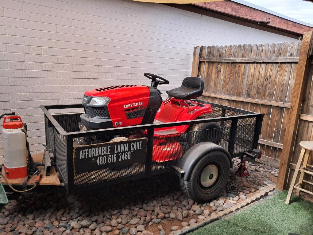 Craftsman Lawn Tracter With Trailer