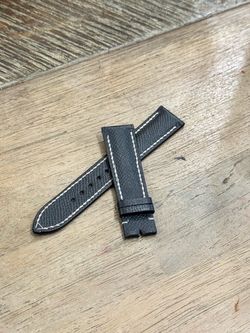 Black epsom hand made leather watch strap watch band 20mm