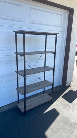 5-Tier Industrial Bookshelf
