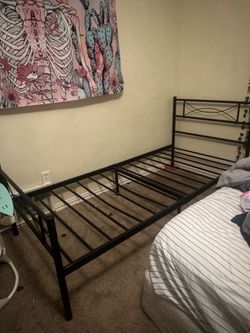 Twin size bed frame like new