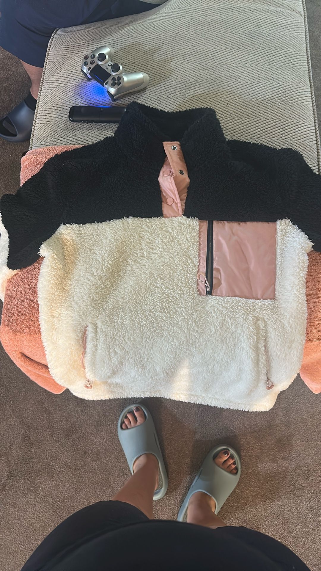 Sweater , Black , Pink , White