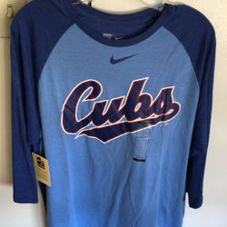 Chicago Cubs Nike men’s MLB 3/4 length tee L