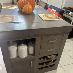 comedor alto gris 4 sillas