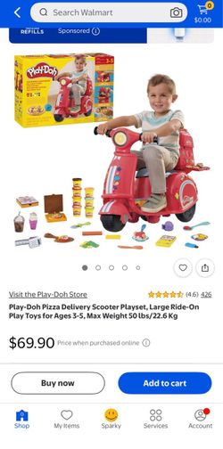 Play-Doh Pizza Delivery Scooter Ride-On Playset