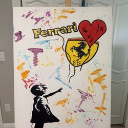 “the Girl With A Ferrari” 36x48 