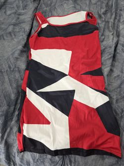 Red/white/Black Pattern Dress