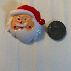 Holiday Santa Pin, Plastic