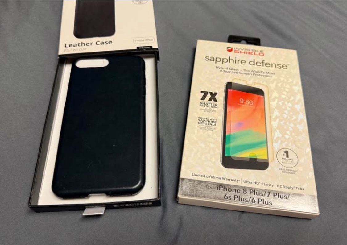 Iphone 8 Plus Nomad Leather Case & Zagg Screen Protector