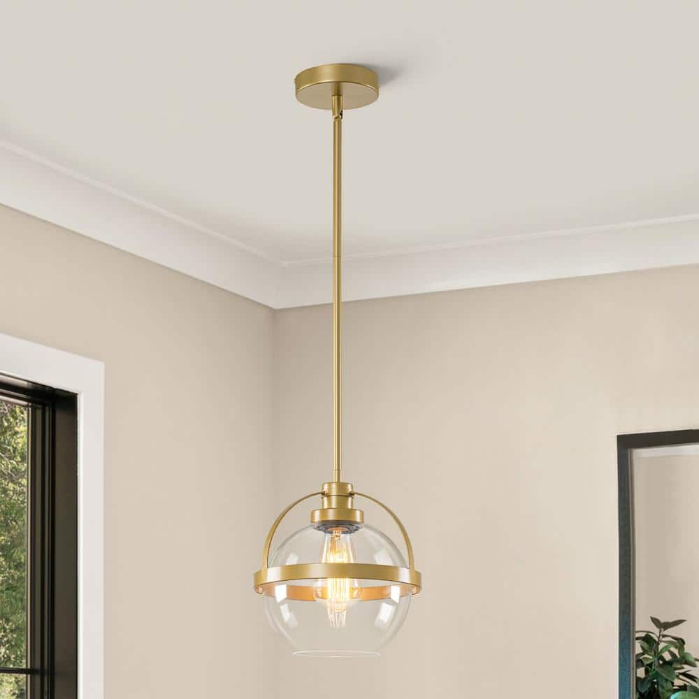 SALESUMO 1 LIGHT GOLD FARMHOUSE GLOBE CLEAR G DISCOUNTED LIGHTING, PLUMBING, ELECTRIC, KITCHEN, BATH, FAUCETS, FLOORING, TILE, HOME DECOR, OUTDOOR SEA