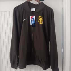 Women's Nike Brown San Diego Padres Authentic Collection Team Raglan Performance Full-Zip Jacket XXL