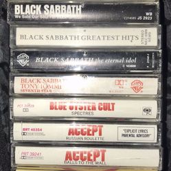 Vintage Metal Rock/Hard Rock Cassette Bundle With Soft Case logic Case