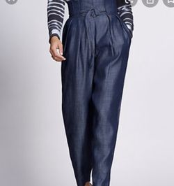High Waisted Paper Bag Style Trousers