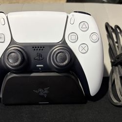 PlayStation 5 controller with charging dock