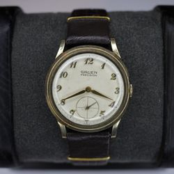 Vintage 1950’s Gruen Precision Swiss Manual Wind Small Seconds Gold Plated Watch