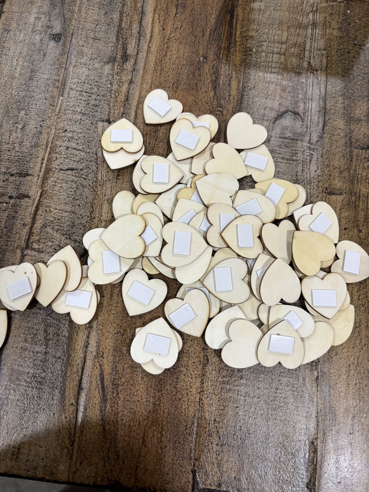 75 Wood Sticker Hearts