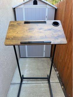 Mobile Small Standing Desk with Wheels – Laptop / Treadmill Desk