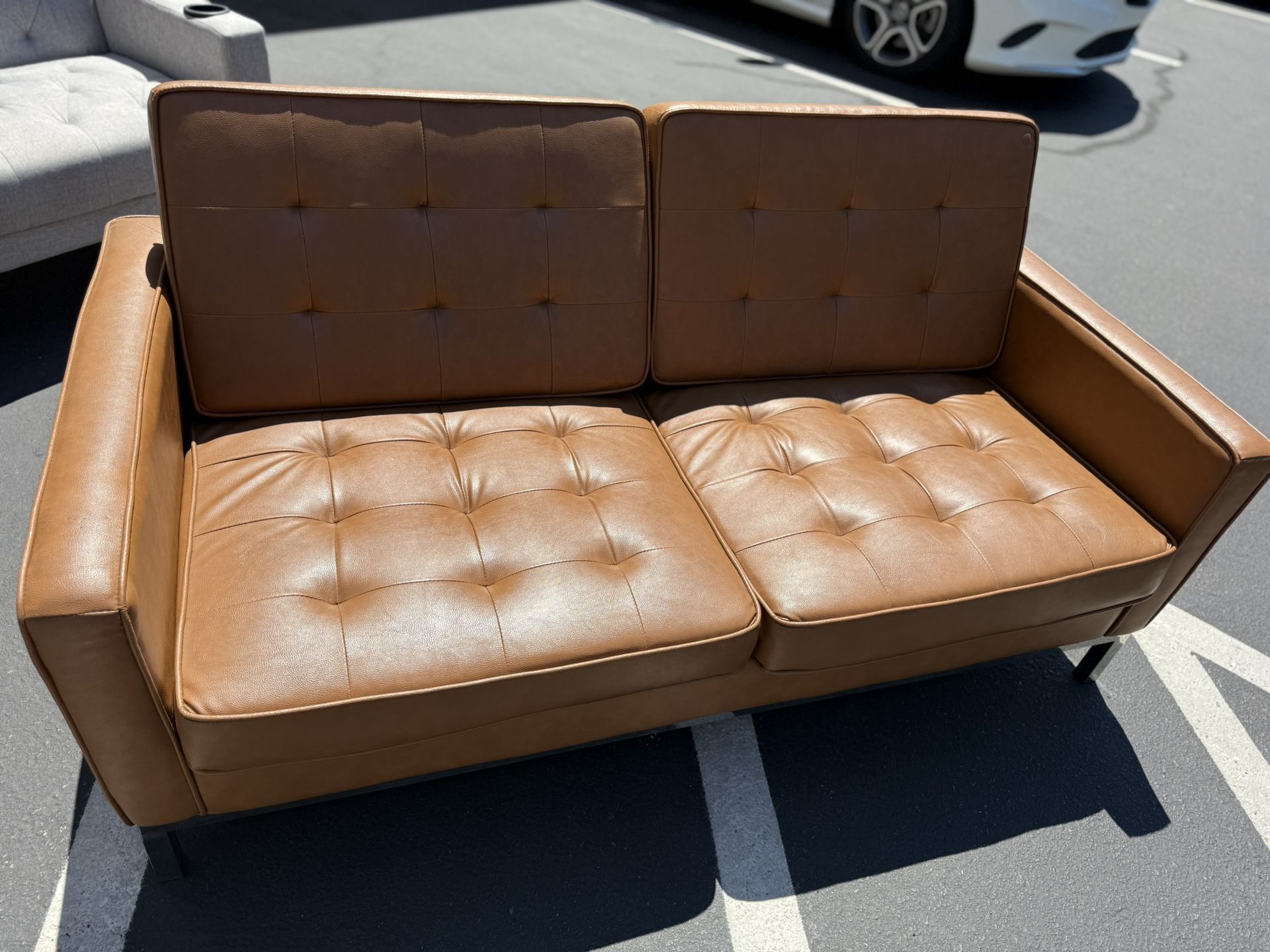 Brown Leather Couch