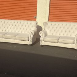 Studded Loveseat and Sofa (free Delivery Available) 