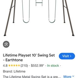 Lifetime Swing set 