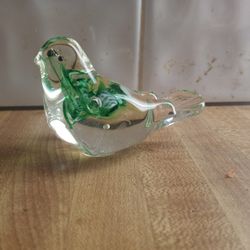 Vintage Hand Blown Glass Dove Paper Weight