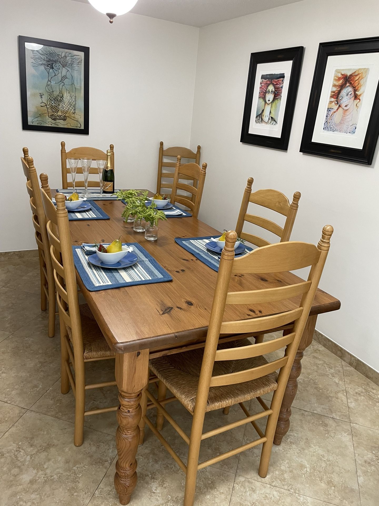 Dining Room Set - Table, Six Chairs And Buffet