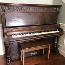 Piano With Chair_  width: 1m6