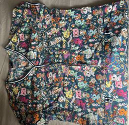 Koi scrub top * tokidoki style * multi color used size L