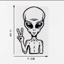 pegatinas de vinilo para coche, calcomanías creativas de Alien Earth, OVNI,