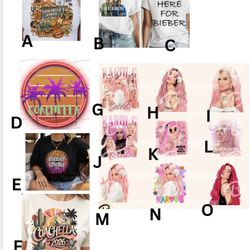 Coachella 2026 DTF t-shirts