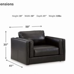 Oversized Leather Chair 