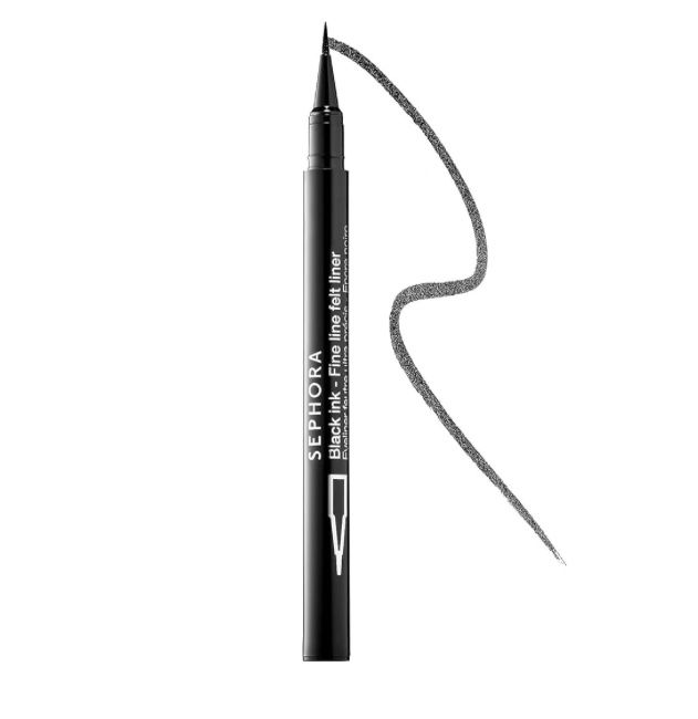 SEPHORA Fine Line Waterproof Felt Tip Liquid Eyeliner black 0.017 oz full size