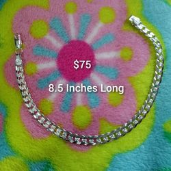925 Sterling Silver Bracelets/Brasaletes De Plata 925