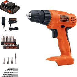 BLACK+DECKER 20V Cordless Drill with Battery & Charger Included