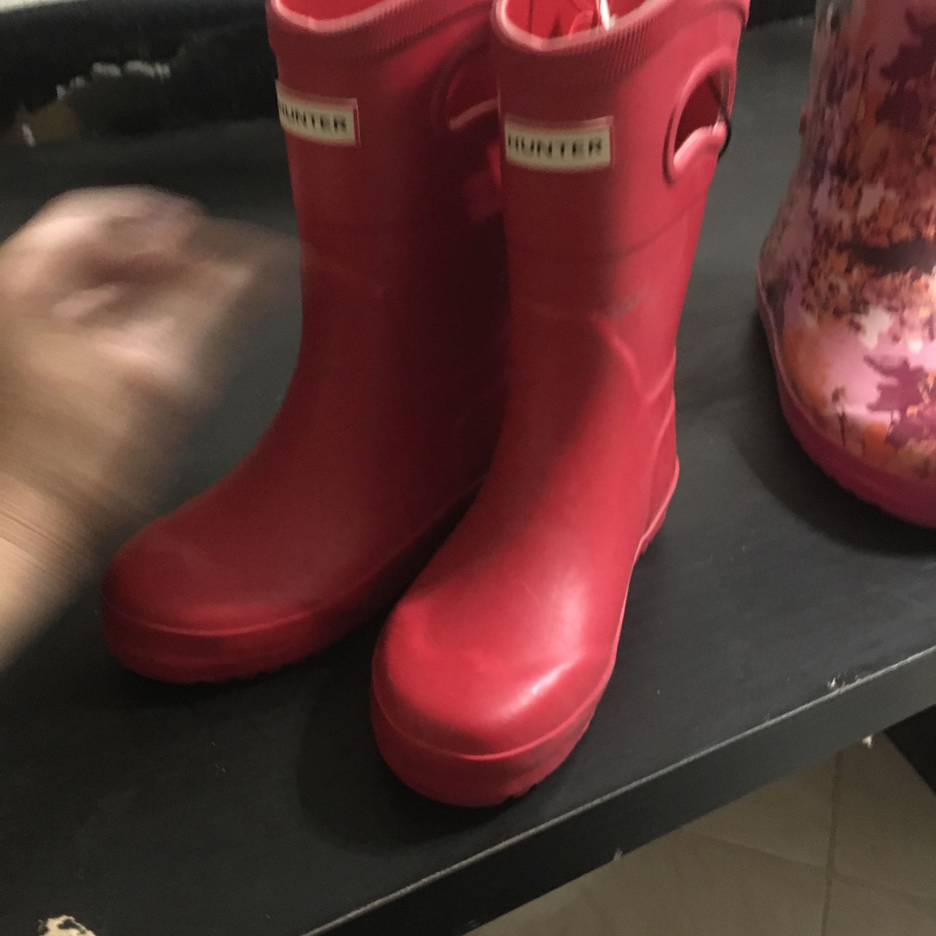 Hunter Kids Red Rain Boots Size 11