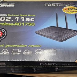 BRAND NEW UNOPENED Asus wireless router RT-AC66U Dual-Band Wireless- AC1750 Gigabit Router