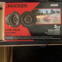 Kicker KSC350 3 1/2 Coaxial Speakers