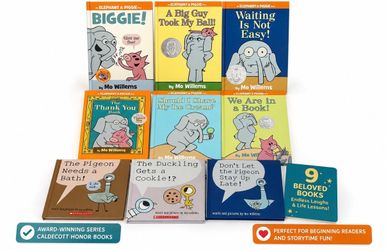 Mo Willems Book Bundle — Elephant & Piggie + Pigeon Series (9 Books)