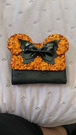 Loungefly Exclusive Halloween Minnie Mouse Sequins Wallet