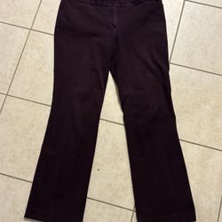 Ann Taylor Loft Pants Size 8 Marisa Boot Cut Stretch Eggplant Purple