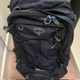 Osprey Stratos 34 Hiking Backpack With Ventilation And Rain Cover. Pickup In Rockville Only. 