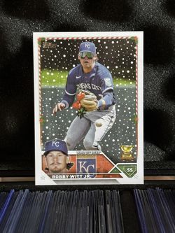 2023 Topps Holiday Bobby Witt Jr Bow on Glove Variation Gold Cup Card *RARE*