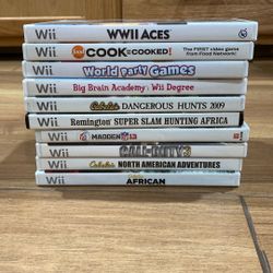 Wii Bundle Lot of 10 Games Cod, Cabela’s, Madden