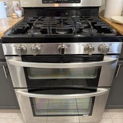 LG 5 Burner Double Gas Oven
