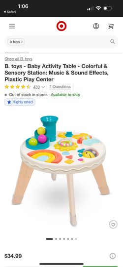 Baby activity table
